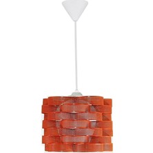 Şenay Aydınlatma Tekli Ferforje Sarkıt Avize-Kırmızı