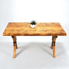 Entema Doğal Ağaç Masif Kütük Masa 60CM x 120CM ( Ağaç Ayak )