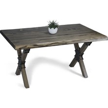 Entema Doğal Ağaç Masif Kütük Masa 90CM x 150CM ( Ağaç Ayak )