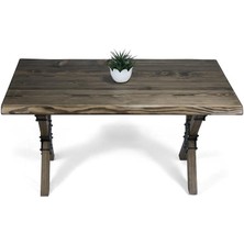 Entema Doğal Ağaç Masif Kütük Masa 90CM x 150CM ( Ağaç Ayak )