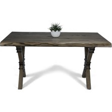 Entema Doğal Ağaç Masif Kütük Masa 90CM x 150CM ( Ağaç Ayak )