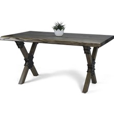 Entema Doğal Ağaç Masif Kütük Masa 60CM x 150CM ( Ağaç Ayak )