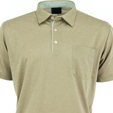 Oppland Erkek Cepli Kısa Kollu Düz Renk Normal Kesim Pamuklu Kumaş Gömlek Yaka T-Shirt