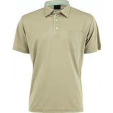 Oppland Erkek Cepli Kısa Kollu Düz Renk Normal Kesim Pamuklu Kumaş Gömlek Yaka T-Shirt