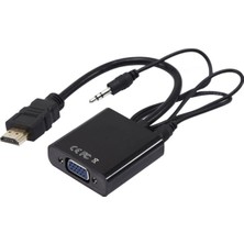 Powermaster PM-32015 Hdmı To VGA Çevirici Adaptör Ses Çıkışlı * GL-001