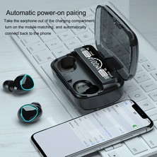 Runwuwus M10 Bluetooth Uyumlu Kulaklık Ergonomik Su Geçirmez Abs Gürültü Azaltma Bt5.1 Müzik İçin Stereo Kulakiçi (Yurt Dışından)