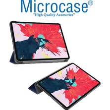 Microcase iPad Pro 12.9 2021 5.nesil Delüx Leather Standlı Kılıf - Siyah