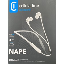 Cellularline Nape Esnek Boyun Askılı Kablosuz Kulaklik Beyaz