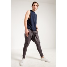 Jahr Marc Koyu Gri Slim Fit Yanları Cepli Erkek Şalvar Eşofman