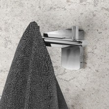 Ahlez Premium Paslanmaz Ikili Havlu ve Bornoz Askılığı