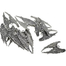 Basto 10 Adet Tibet Gümüş Büyük Melek Kanat Charms Kolye Bookmark 38X22MM (Yurt Dışından)