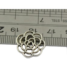 Basto 50 Adet Antik Gümüş Alaşım Hollow Gül Çiçek Charms Konnektör Takı (Yurt Dışından)