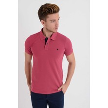Dynamo Erkek Polo Yaka Likralı T-Shirt Gül T621
