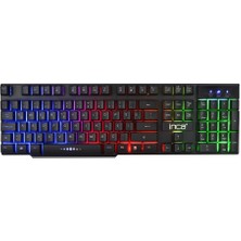 Moraksesuar Inca Klavye Mouse Seti Kablolu USB Gaming Oyuncu Rgb Set IKG-448 Siyah