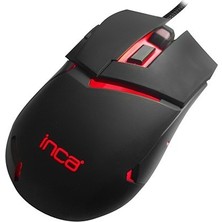 Moraksesuar Inca Klavye Mouse Seti Kablolu USB Gaming Oyuncu Rgb Set IKG-448 Siyah