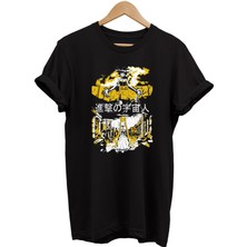 Remonz Attack On Titan Baskılı  Pamuk Oversize T-Shirt Büyük Beden Tişört