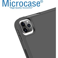 Microcase iPad Pro 11 2021 3.nesil Kalem Koymalı Standlı Deri Kılıf -Siyah