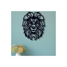 CK Tasarım Aslan Geometrik Ahşap Duvar Dekoru