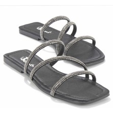 Bambi Siyah Saten  Kadın Terlik K041370002