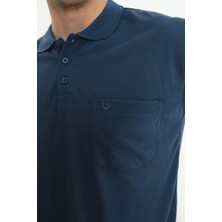 KMK Kombin Baba Yakalı Cepli Düz Model Tek Renk Tişört T-Shirt