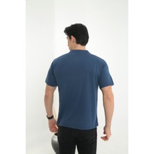 KMK Kombin Baba Yakalı Cepli Düz Model Tek Renk Tişört T-Shirt