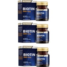 Nutraxin Biotin Içeren Takviye Edici Gıda 30 Tablet X3 Adet