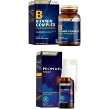 Nutraxin B Vitamin Complex 60 Tablet + Propolis Boğaz Spreyi 30ml