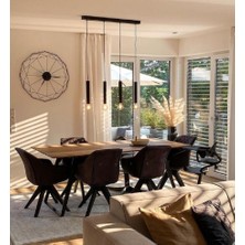 Mylights  Retro  Rustik Masa  Üsüt  Dörtlü Vintage Metal Sarkıt Avize 60 cm En