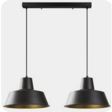 Mylights  Retro  Rustik  Ikili Masa Üsütü Sarkıt Avize 60 cm Kasa