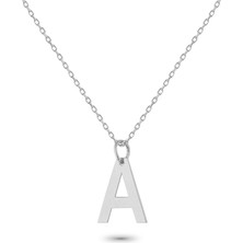 Glorria Gümüş A Harfi Kolye