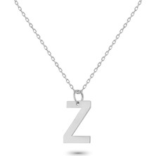 Glorria Gümüş Z Harfi Kolye