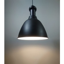 Mylights  Vinatge Rustik Metal Tekli Sarkıt Avize Siyah Askılı