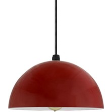 Mylights  Kırmızı  Içi Beyaz Metal Sarkıt Avize  30 cm