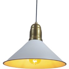 Mylights  Retro  Rustik Metal Sarkıt Avize Huni Avize  Beyaz  ve Eskitme