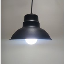 Mylights Vintage  Metal Sarkıt Avize Siyah  Içi Beyaz