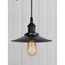 Mylights  Retro Rustik   Metal Sarkıt Avize Siyah  22 cm En