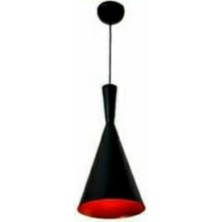 Mylights  Siyah  Içi  Kırmızı  Metal Sarkıt Avize B03