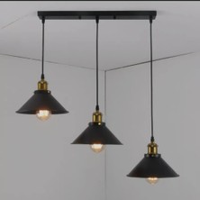 Mylights Retro Rustik Metal Sarkıt Avize Masa Üsütü Sıralı Sarkıt 60 cm En