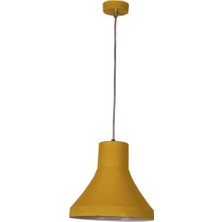 Mylights Retro Rustik Sarı  Içi Beyaz Metal Sarkıt Avize