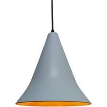 Mylights  Retro  Rustik Metal Sarkıt Avize  Beyaz  Içi Altın  Tekli Avize