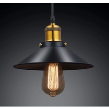 Mylights   Retro  Tekli Rustik Metal Sarkıt Avize 23 cm En