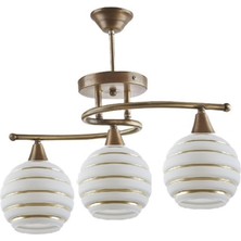 Mylights   Eskitme Üçlü Rustik Avize Retro Plofonyer Avize