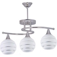 Mylights   Krom  Üçlü Modern Spor Avize  Tavan Avize