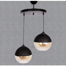 Mylights   Retro  Ikili Sarkıt Avize 20 cm Camlı