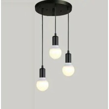 Mylights  Retro  Üçlü Metal Sarkıt Avize  3c cm