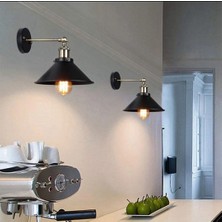 Mylights  Vintage Retro Metal Mafdsalı Aplik Duvar Lambası Tek Fiyatıdır