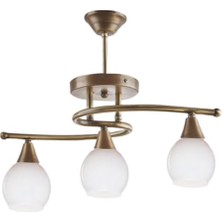 Mylights  Retro Eskitme Üçlü Avize Opal Camlı  E27