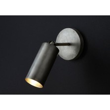 Mylıghts Retro Rustık Mafsallı Ledlı Spot Aplık Gri Patınalı LED Ampul Dahıldır Gun Isıgı