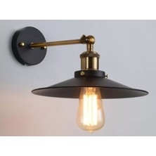 Mylights  Retro Rustik Mafsalı Aplik Duvar Lambası Harekli Başlık  22 cm En