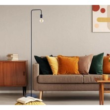 Mylights  Retro Rustik Mat Siyah  Lambader Köşe Lambası